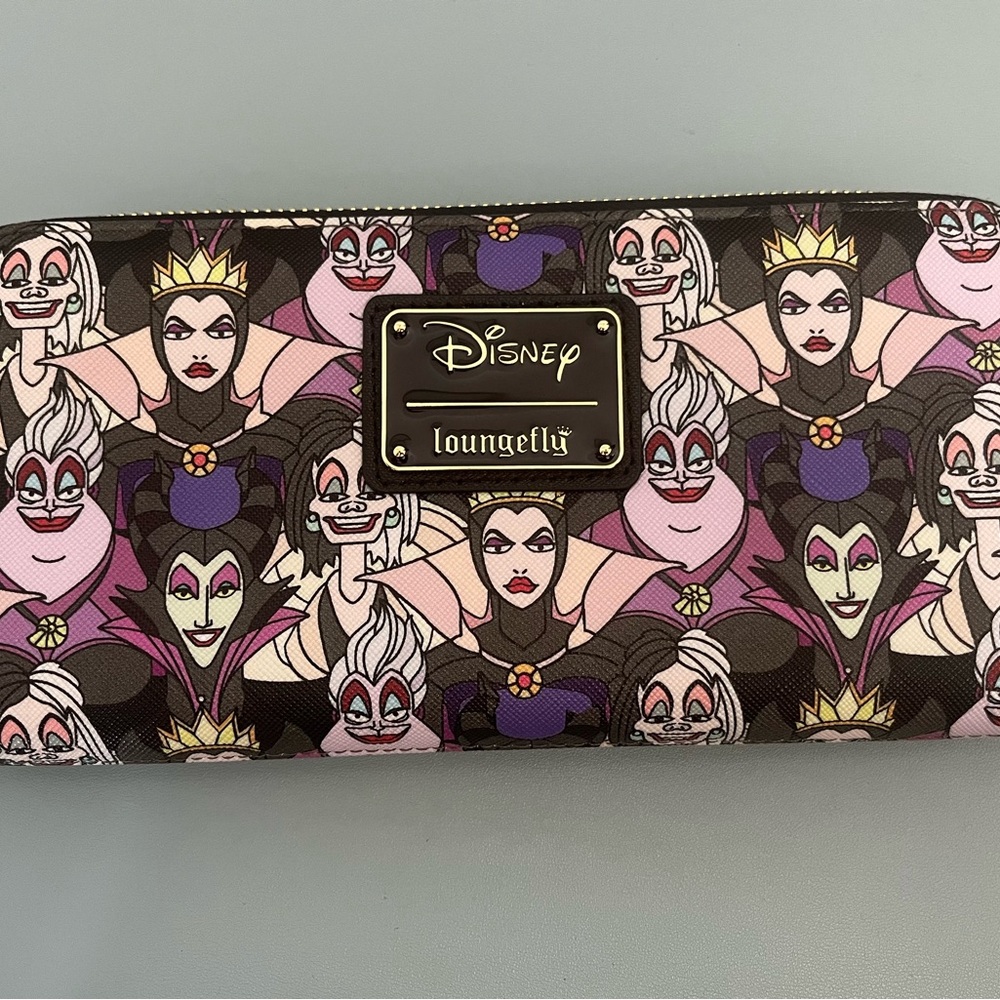 Disney Loungefly Villians wallet EEEUC Maleficent Ursula Wicked Queen